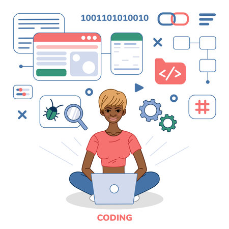 woman coding